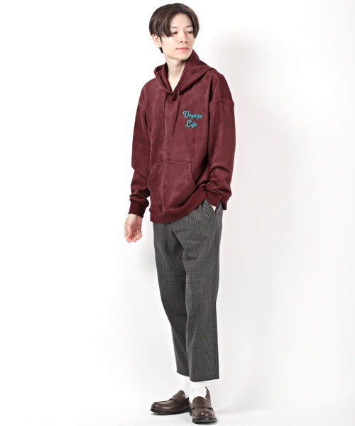 ポンチスウェード刺繍長袖パーカー（パーカー）｜LUXSTYLE（ラグスタイル）