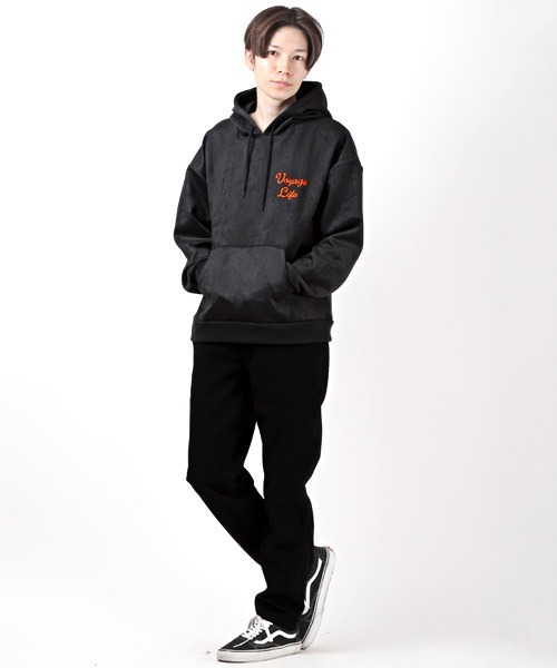 ポンチスウェード刺繍長袖パーカー（パーカー）｜LUXSTYLE（ラグスタイル）