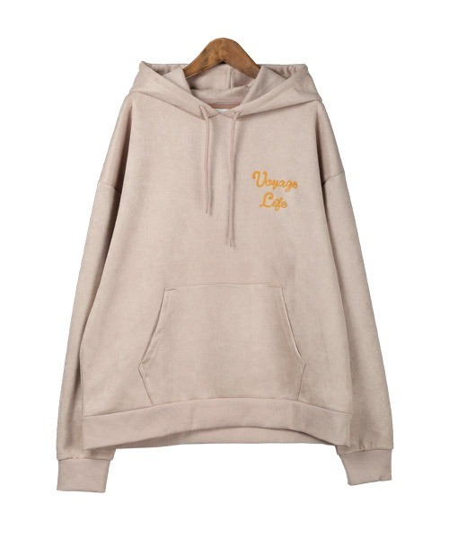 ポンチスウェード刺繍長袖パーカー（パーカー）｜LUXSTYLE（ラグスタイル）