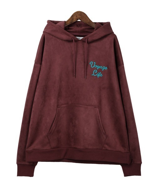 ポンチスウェード刺繍長袖パーカー（パーカー）｜LUXSTYLE（ラグスタイル）