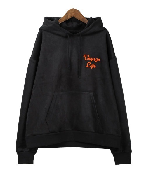 ポンチスウェード刺繍長袖パーカー（パーカー）｜LUXSTYLE（ラグスタイル）