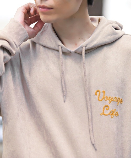 ポンチスウェード刺繍長袖パーカー（パーカー）｜LUXSTYLE（ラグスタイル）