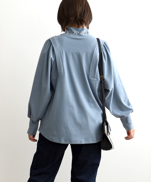 palm RICHE(ポームリシュ)の「マシュマロタッチデザイントップス(Tシャツ/カットソー・レディース・ブラック/ブルー/アイボリー・M)」の13枚目の写真