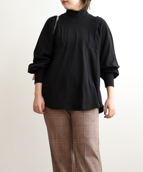palm RICHE(ポームリシュ)の「マシュマロタッチデザイントップス(Tシャツ/カットソー・レディース・ブラック/ブルー/アイボリー・M)」の22枚目の写真