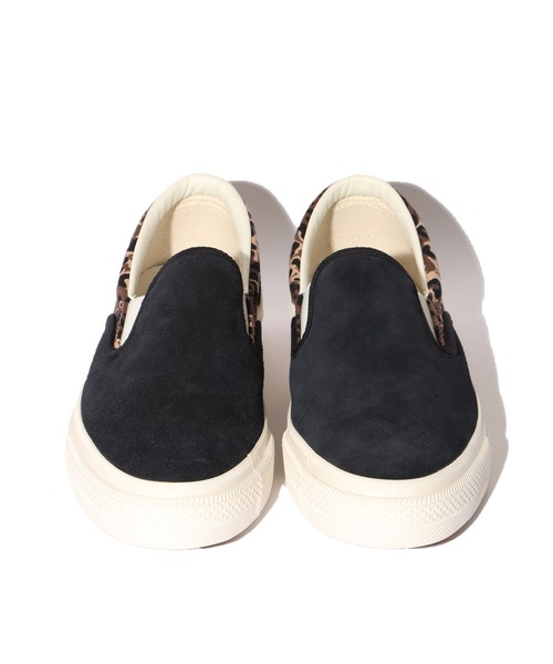 CONVERSE SKATEBOARDING(コンバーススケートボーディング)の「CONVERSE/コンバース CS SLIP-ON SK LP スリッポン レオパード スエード スターロゴ ストリート(スリッポン・メンズ・ブラック・9/8.5/9.5/8)」の10枚目の写真