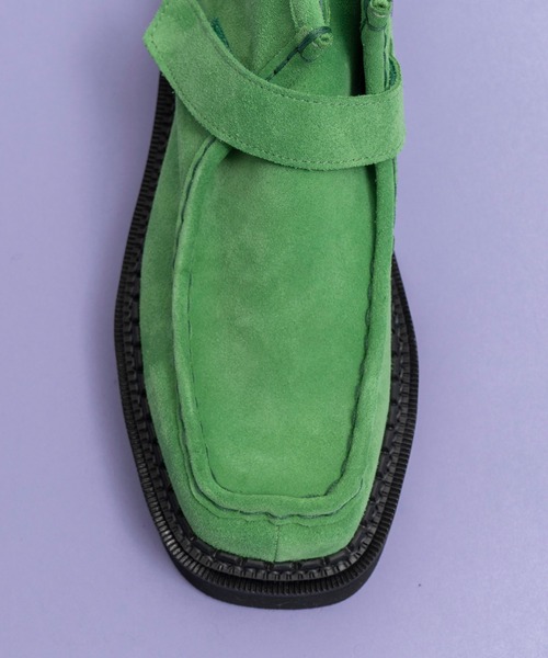 MAISON SPECIAL（メゾンスペシャル）の「《ユニセックスアイテム》【SPECIAL SHOES FACTORY コラボ】東京産タンクソールスウェードベルクロモカシンシューズ 【MAISON SPECIAL/メゾンスペシャル】（モカシン/デッキシューズ・メンズ・ブラック/ブルー/グリーン/パープル・23.5/24.5/25.5/27.5/26.5）」の8枚目の写真