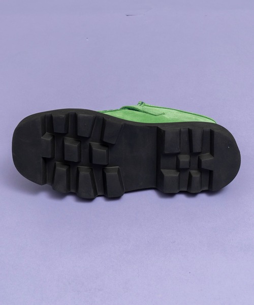 MAISON SPECIAL（メゾンスペシャル）の「《ユニセックスアイテム》【SPECIAL SHOES FACTORY コラボ】東京産タンクソールスウェードベルクロモカシンシューズ 【MAISON SPECIAL/メゾンスペシャル】（モカシン/デッキシューズ・メンズ・ブラック/ブルー/グリーン/パープル・23.5/24.5/25.5/27.5/26.5）」の13枚目の写真