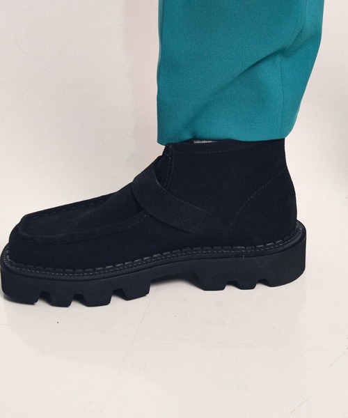 MAISON SPECIAL（メゾンスペシャル）の「《ユニセックスアイテム》【SPECIAL SHOES FACTORY コラボ】東京産タンクソールスウェードベルクロモカシンシューズ 【MAISON SPECIAL/メゾンスペシャル】（モカシン/デッキシューズ・メンズ・ブラック/ブルー/グリーン/パープル・23.5/24.5/25.5/27.5/26.5）」の17枚目の写真