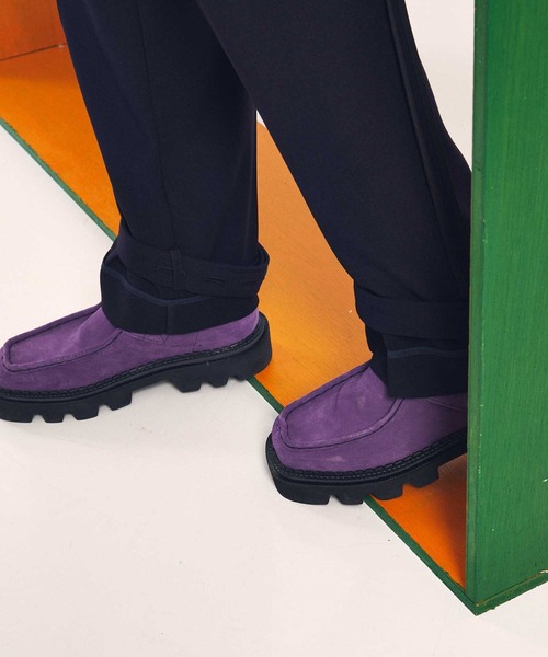 MAISON SPECIAL（メゾンスペシャル）の「《ユニセックスアイテム》【SPECIAL SHOES FACTORY コラボ】東京産タンクソールスウェードベルクロモカシンシューズ 【MAISON SPECIAL/メゾンスペシャル】（モカシン/デッキシューズ・メンズ・ブラック/ブルー/グリーン/パープル・23.5/24.5/25.5/27.5/26.5）」の16枚目の写真