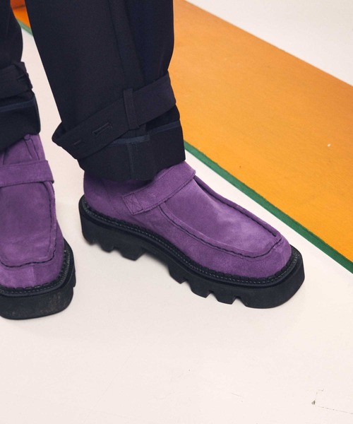 MAISON SPECIAL（メゾンスペシャル）の「《ユニセックスアイテム》【SPECIAL SHOES FACTORY コラボ】東京産タンクソールスウェードベルクロモカシンシューズ 【MAISON SPECIAL/メゾンスペシャル】（モカシン/デッキシューズ・メンズ・ブラック/ブルー/グリーン/パープル・23.5/24.5/25.5/27.5/26.5）」の15枚目の写真