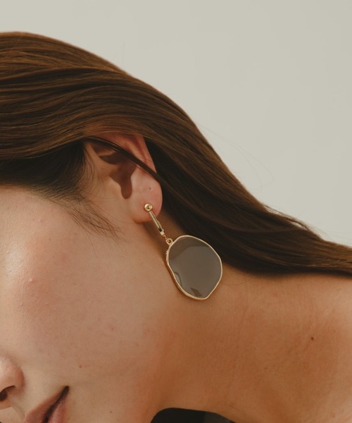 COLOR TOKYO ACCESSORIES（カラートウキョウアクセサリー）の「クリアプレートピアス（ピアス（両耳用）・レディース・ブラック/パープル/イエロー/オレンジ/クリア・FREE）」の9枚目の写真