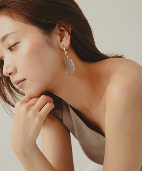 COLOR TOKYO ACCESSORIES（カラートウキョウアクセサリー）の「クリアプレートピアス（ピアス（両耳用）・レディース・ブラック/パープル/イエロー/オレンジ/クリア・FREE）」の11枚目の写真