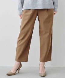 IEDIT 光吸収発熱素材&裏起毛でいつでも暖かな 快適ストレッチゆるテーパードパンツ