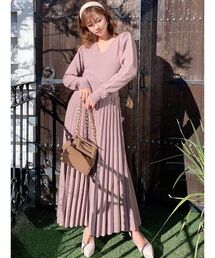 RESEXXY | プリーツロングニットワンピース(ワンピース)