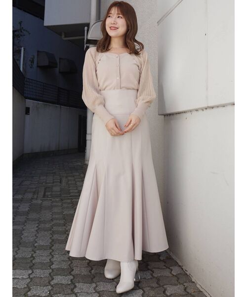 MERCURYDUO（マーキュリーデュオ）の「コルセットフレアスカート（スカート・レディース・ベージュ/ミント/ベビーピンク・SMALL/MEDIUM）」の13枚目の写真