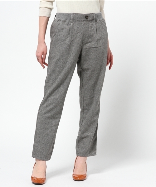 CIAOPANIC TYPY（チャオパニックティピー）の「フェイクウールタックリブパンツ（その他パンツ・レディース・ネイビー/ブラック/グレー/キャメル・SMALL/MEDIUM/LARGE）」の3枚目の写真