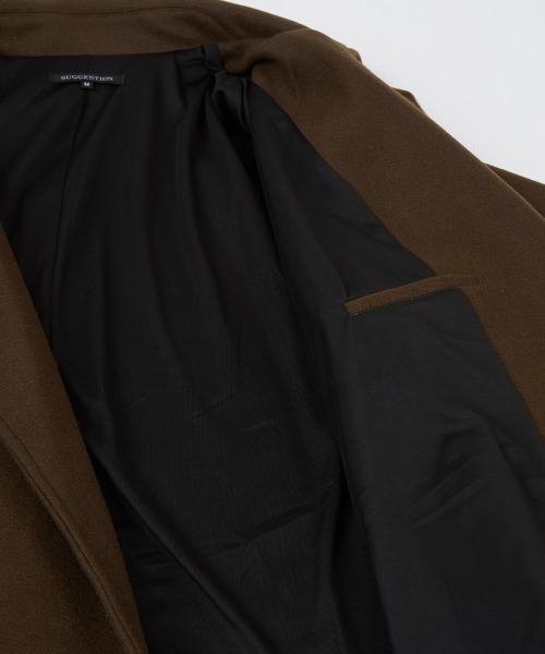 improves(インプローブス)の「ストレッチ メルトン ルーズシルエット ロング チェスターコート(チェスターコート・メンズ・グレイッシュベージュ/ブラック/モカ・LARGE/MEDIUM)」の18枚目の写真