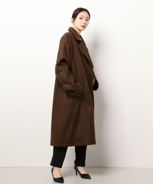 improves(インプローブス)の「ストレッチ メルトン ルーズシルエット ロング チェスターコート(チェスターコート・メンズ・グレイッシュベージュ/ブラック/モカ・LARGE/MEDIUM)」の22枚目の写真