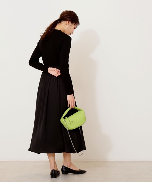NATURAL BEAUTY BASIC(ナチュラルビューティーベーシック)の「ミニシェルバッグ(トートバッグ・レディース・ライトグリーン/オレンジ/ホワイト・フリ-)」の6枚目の写真