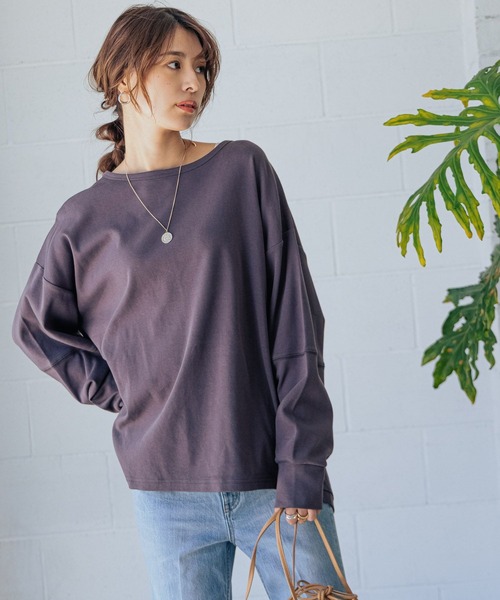 BAYFLOW（ベイフロー）の「オーバーサイズBIG T（Tシャツ/カットソー・レディース・オフホワイト/ライトグリーン/ラベンダー/チャコール・FREE）」の3枚目の写真