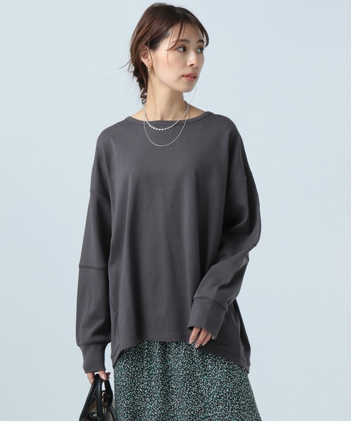 BAYFLOW（ベイフロー）の「オーバーサイズBIG T（Tシャツ/カットソー・レディース・オフホワイト/ライトグリーン/ラベンダー/チャコール・FREE）」の13枚目の写真