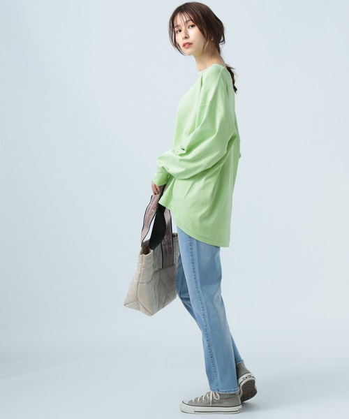 BAYFLOW（ベイフロー）の「オーバーサイズBIG T（Tシャツ/カットソー・レディース・オフホワイト/ライトグリーン/ラベンダー/チャコール・FREE）」の15枚目の写真
