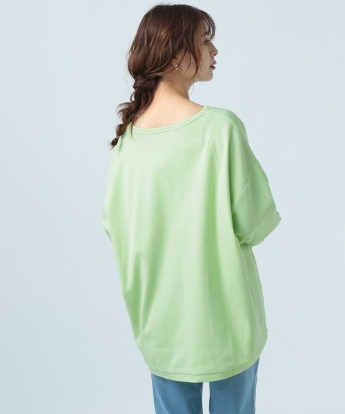 BAYFLOW（ベイフロー）の「オーバーサイズBIG T（Tシャツ/カットソー・レディース・オフホワイト/ライトグリーン/ラベンダー/チャコール・FREE）」の17枚目の写真