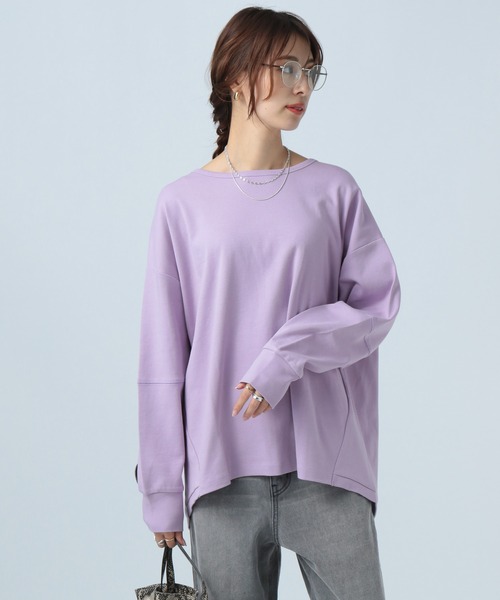 BAYFLOW（ベイフロー）の「オーバーサイズBIG T（Tシャツ/カットソー・レディース・オフホワイト/ライトグリーン/ラベンダー/チャコール・FREE）」の20枚目の写真