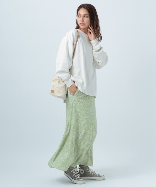 BAYFLOW（ベイフロー）の「オーバーサイズBIG T（Tシャツ/カットソー・レディース・オフホワイト/ライトグリーン/ラベンダー/チャコール・FREE）」の11枚目の写真