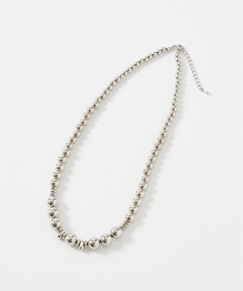 CIAOPANIC（チャオパニック）の「コンビボールチェーンネックレス（ネックレス・レディース・シルバー・FREE）」の2枚目の写真