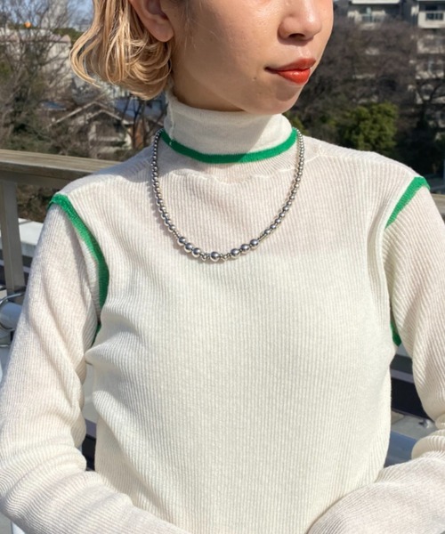 CIAOPANIC（チャオパニック）の「コンビボールチェーンネックレス（ネックレス・レディース・シルバー・FREE）」の6枚目の写真