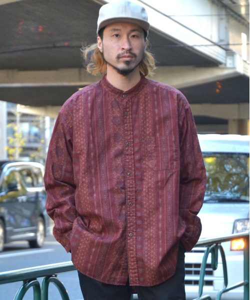 Johnbull（ジョンブル）の「パターンシャツ（シャツ/ブラウス・メンズ・ネイビー/イエロー/レッド・FREE）」の3枚目の写真