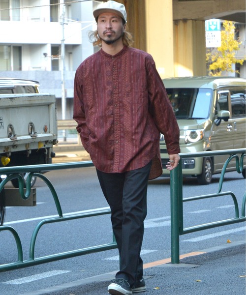 Johnbull（ジョンブル）の「パターンシャツ（シャツ/ブラウス・メンズ・ネイビー/イエロー/レッド・FREE）」の16枚目の写真