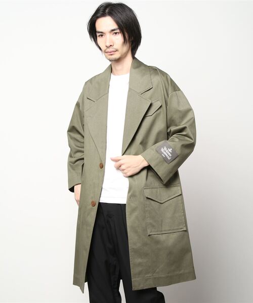Vivienne Westwood MAN(ヴィヴィアンウエストウッドマン)の「フィリッパ コート【129001 4020】(チェスターコート・メンズ・ブラック/オリーブ・FREE)」の11枚目の写真