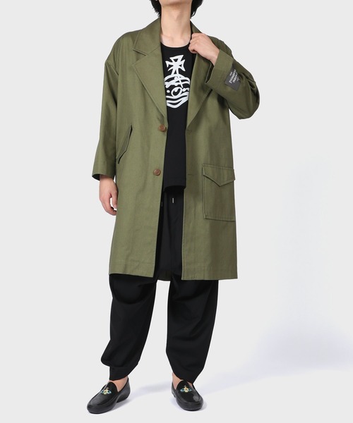Vivienne Westwood MAN(ヴィヴィアンウエストウッドマン)の「フィリッパ コート【129001 4020】(チェスターコート・メンズ・ブラック/オリーブ・FREE)」の12枚目の写真