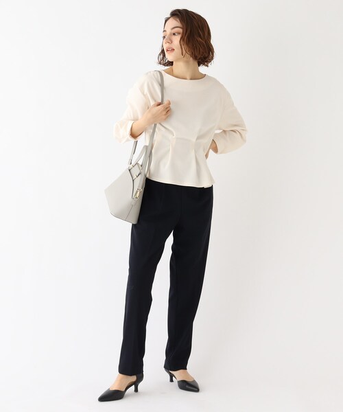 index（インデックス）の「◆ジョーゼットテーパードパンツ【WEB限定サイズ】（その他パンツ・レディース・ネイビー/オフホワイト/ライトベージュ・40/38/42/36）」の7枚目の写真