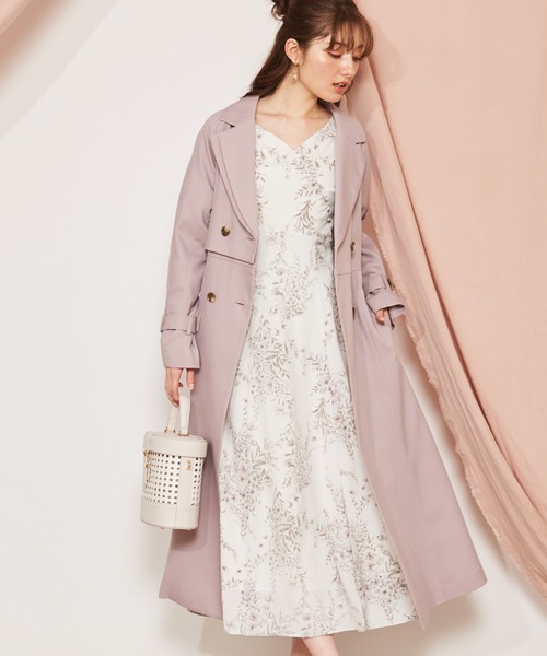 NOELA（ノエラ）の「ダブルカラーマーメイドトレンチ（トレンチコート・レディース・ピンク/ベージュ・M/S）」の2枚目の写真