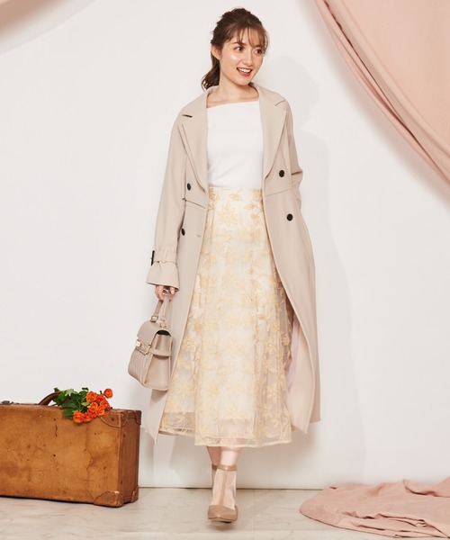 NOELA（ノエラ）の「ダブルカラーマーメイドトレンチ（トレンチコート・レディース・ピンク/ベージュ・M/S）」の17枚目の写真