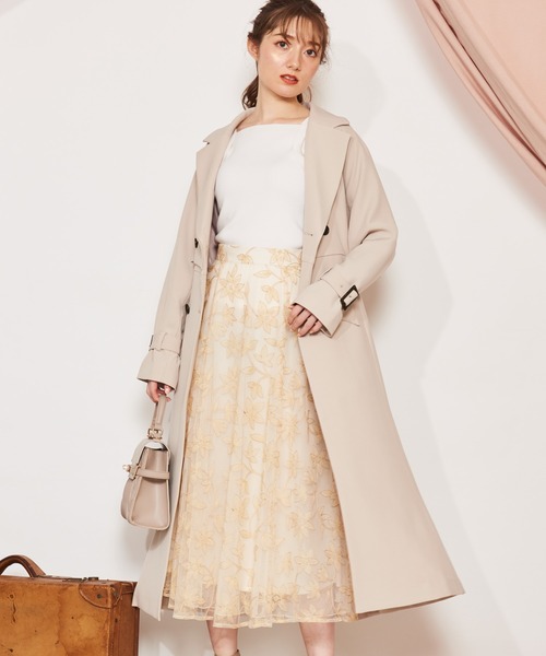 NOELA（ノエラ）の「ダブルカラーマーメイドトレンチ（トレンチコート・レディース・ピンク/ベージュ・M/S）」の9枚目の写真