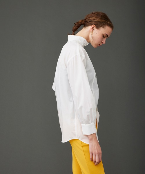 UNITED TOKYO（ユナイテッドトウキョウ）の「2wayスタンドブラウス（シャツ/ブラウス・レディース・ブラック/オフホワイト/グリーン・FREE）」の5枚目の写真