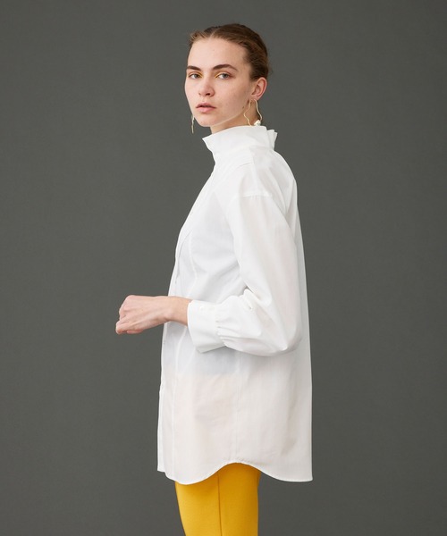 UNITED TOKYO（ユナイテッドトウキョウ）の「2wayスタンドブラウス（シャツ/ブラウス・レディース・ブラック/オフホワイト/グリーン・FREE）」の11枚目の写真