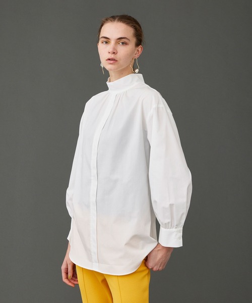 UNITED TOKYO（ユナイテッドトウキョウ）の「2wayスタンドブラウス（シャツ/ブラウス・レディース・ブラック/オフホワイト/グリーン・FREE）」の15枚目の写真