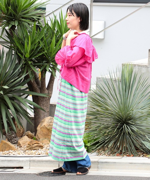 BEAMS BOY(ビームスボーイ)の「BEAMS BOY / コットン ボイル フリルカラー ロングスリーブ シャツ(シャツ/ブラウス・レディース・オフホワイト/レッド系その他3・ONE SIZE)」の16枚目の写真