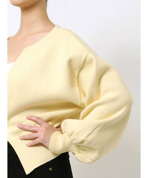 LAGUNAMOON（ラグナムーン）の「ボリュームスリーブショートニットカーディガン（カーディガン/ボレロ・レディース・ホワイト/イエロー/モカ・FREE）」の10枚目の写真