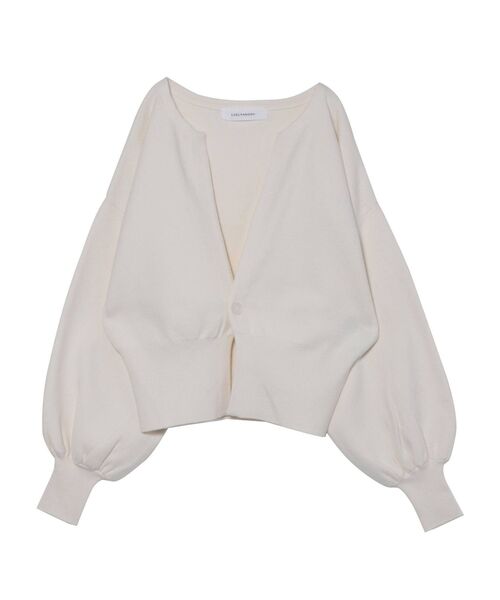 LAGUNAMOON（ラグナムーン）の「ボリュームスリーブショートニットカーディガン（カーディガン/ボレロ・レディース・ホワイト/イエロー/モカ・FREE）」の16枚目の写真