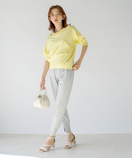 maison-vincent（メゾンヴァンサン）の「Maison Vincent/ギャザーコンパクトボストン（ハンドバッグ・レディース・グリーン/アイボリー・FREE）」の8枚目の写真