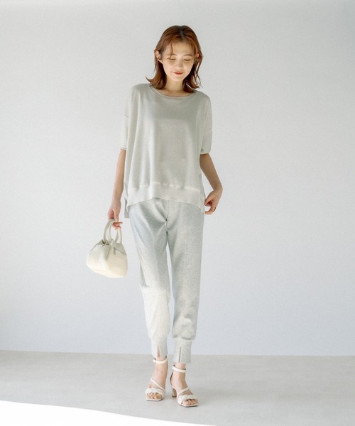 maison-vincent（メゾンヴァンサン）の「Maison Vincent/ギャザーコンパクトボストン（ハンドバッグ・レディース・グリーン/アイボリー・FREE）」の13枚目の写真