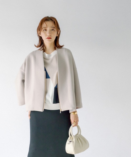 maison-vincent（メゾンヴァンサン）の「Maison Vincent/ギャザーコンパクトボストン（ハンドバッグ・レディース・グリーン/アイボリー・FREE）」の15枚目の写真