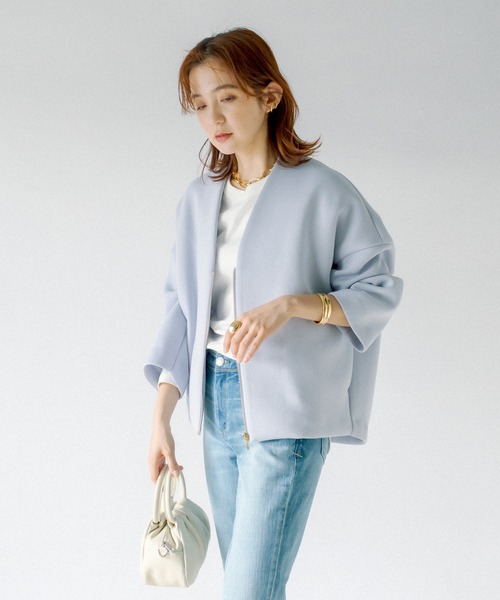 maison-vincent（メゾンヴァンサン）の「Maison Vincent/ギャザーコンパクトボストン（ハンドバッグ・レディース・グリーン/アイボリー・FREE）」の11枚目の写真