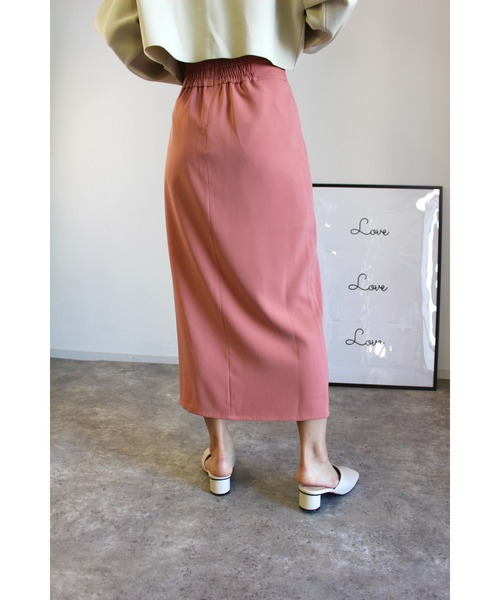 MLI'A(エムリア)の「スリットナロースカート(スカート・レディース・アイボリー/ブラック/ライトグリーン/イエロー系5/オレンジ・FREE)」の15枚目の写真